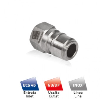 Ниппель BPS45 (3/8"г, 400бар, нерж) MTM