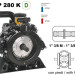 Мембранный насос Comet ВP280 (20 бар, 248 л/мин, ВОМ 1"3/8)