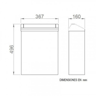 Контейнер для мусора Nofer настенный (23л, нерж., глянцевый)