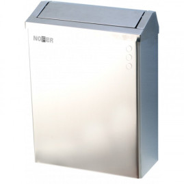 Контейнер для мусора Nofer настенный (23л, нерж., глянцевый)