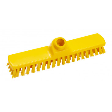 Щетка-скраб для пола Haug Bursten (280х50х90мм, жесткая, желтый)