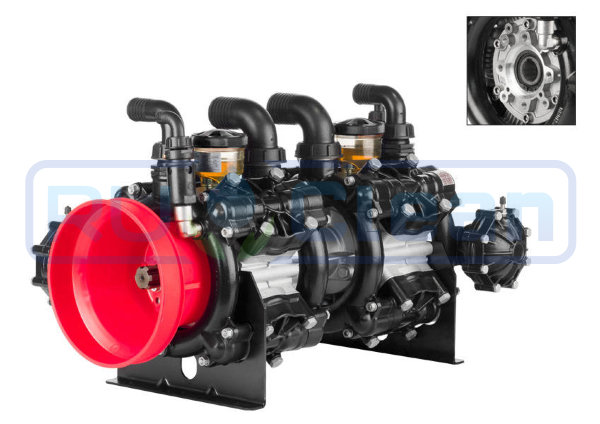 Мембранный насос AR 320 BP TWIN TOP C/F (NBR, 20 бар, 321.2 л/мин, ВОМ 1"⅜-полый вал 32 мм)