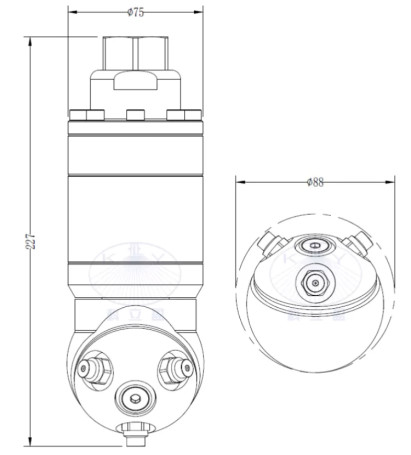 Насадка для мойки емкостей CC5-3-1.0 (150бар, 21л/мин, 270град, гидропривод) Keliying