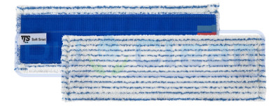 Моп TTS SOFT STRIAT (60см, липучка, микрофибра, белый/синий)