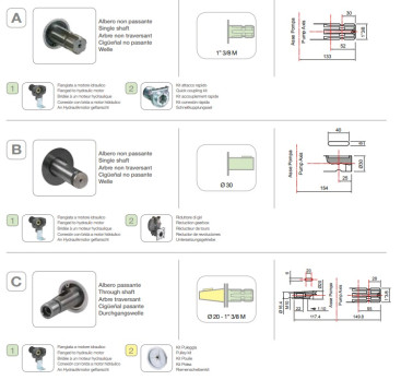 Мембранный насос Comet BP105 (20 бар, 104 л/мин, полый вал 20 мм-ВОМ 1"3/8)