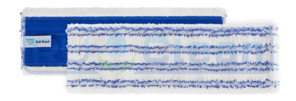 Моп TTS Soft band (40см, Velcro, микрофибра, белый/синий)