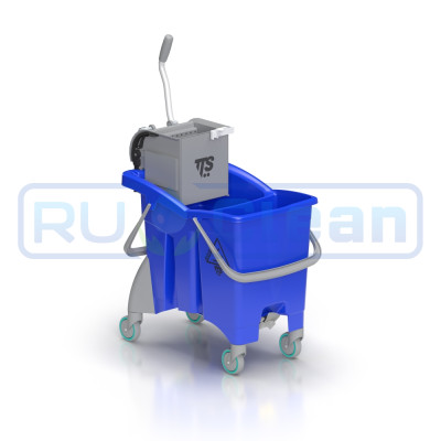 Ведро TTS ACTIONPRO (30л, отжим O-KEY, 2 слив. отверстия, синий, 4 шт)