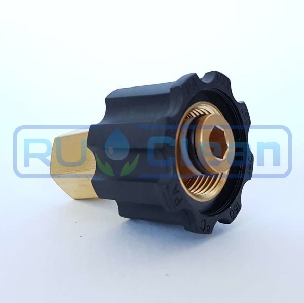 Переходник М22х1.5г-1/4"г (280бар, лат/пласт)
