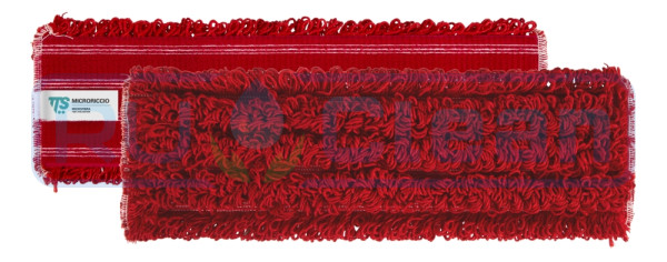 Моп с липучками TTS Microriccio (60х10.5см, микрофибра, красный)