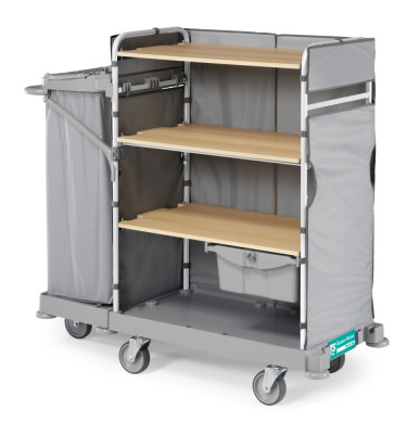 Тележка TTS GREEN HOTEL 920 (4 полки, выдвижной ящик, колеса D125мм)