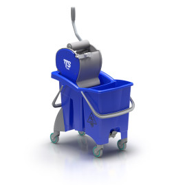 Ведро TTS ACTIONPRO (30л, колеса, отжим Dry, 2 слив. отверстия, синий, 4шт)