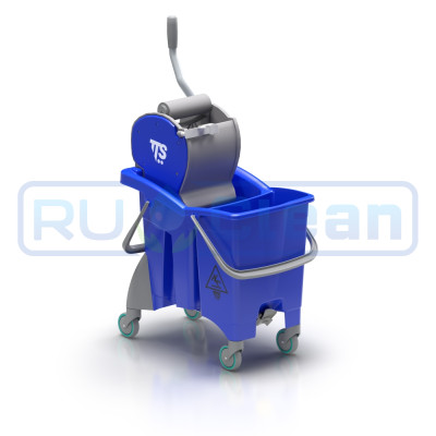 Ведро TTS ACTIONPRO (30л, колеса, отжим Dry, 2 слив. отверстия, синий, 4шт)