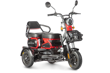 Трицикл электрический Wanshida HOT HATCH (60V, 650W, черно-красный) (0000288-3073)