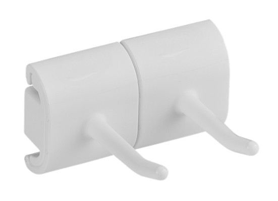 Гигиеничное настенное крепление Vikan (83мм, двойной крюк, белый)