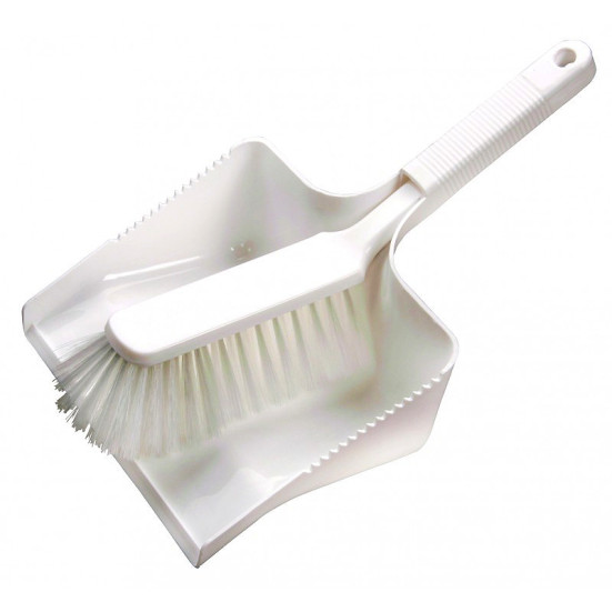 Набор щетка с совком Haug Bursten (ручной, для мусора, белый)