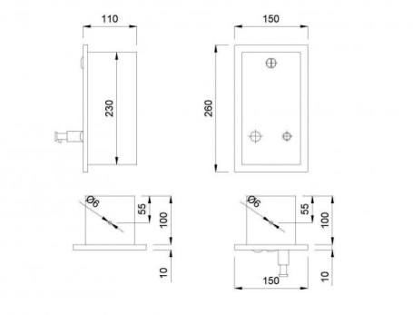 Диспенсер для мыла Nofer (встраиваемый, вертикальный)
