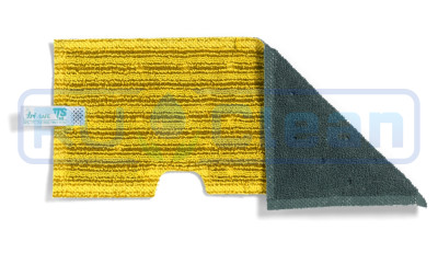 Моп двусторонний TTS Tri Safe-Strip (46х19.5см, полиэстер, желтый/т.зеленый)