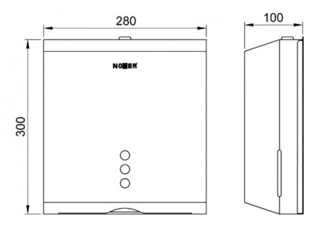Диспенсер для бумажных полотенец Nofer (черный) (04006.N)