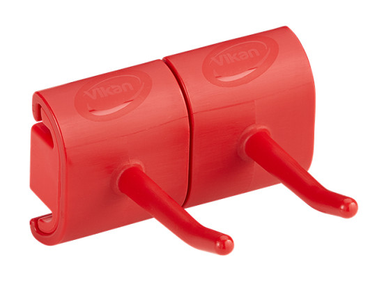 Гигиеничное настенное крепление Vikan (83мм, двойной крюк, красный)