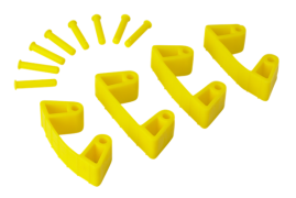 Зажим Vikan (желтый, 4шт)