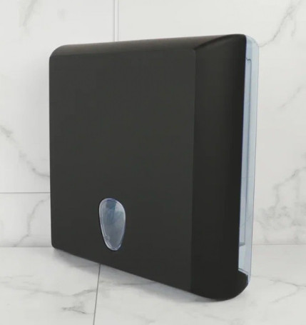 Диспенсер для бумажных полотенец Nofer BLACK (черный, пластик) (04031.N)