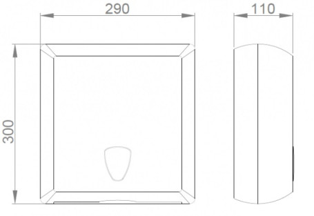 Диспенсер для бумажных полотенец Nofer BLACK (черный, пластик) (04031.N)