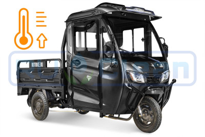 Трицикл электрический Rutrike КАРГО Кабина обогрев 1500 (черный)