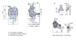 Мембранный насос AR 135 BP C (NBR, 20 бар, 128 л/мин, ВОМ 1"⅜)