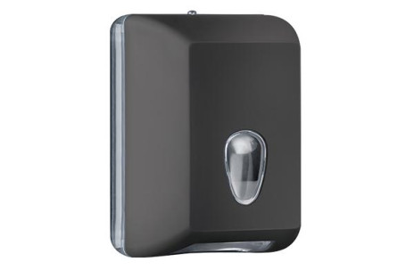 Диспенсер для бумажных полотенец Nofer BLACK (пластик, черный) (04030.N)