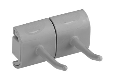 Гигиеничное настенное крепление Vikan (83мм, двойной крюк, серый)