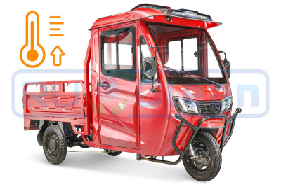 Трицикл электрический Rutrike КАРГО Кабина обогрев 1500 (красный)