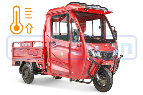Трицикл электрический Rutrike КАРГО Кабина обогрев 1500 (красный)