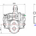 Мембранный насос Comet MC 25 (25бар, 18.5л/мин, бенз.мотор LONCIN)
