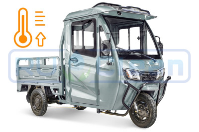 Трицикл электрический Rutrike КАРГО Кабина обогрев 1500 (серый)