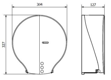 Диспенсер для туалетной бумаги Nofer (пластик, белый)