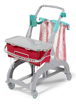 Тележка TTS Nick Hermetic 108 (1х20л, ведро красное, каркас серый)