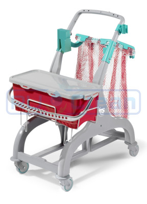 Тележка TTS Nick Hermetic 108 (1х20л, ведро красное, каркас серый)