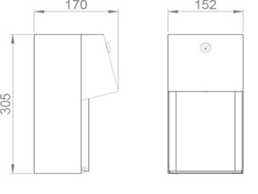 Диспенсер для туалетной бумаги Nofer domestics (2 рулона, сталь)