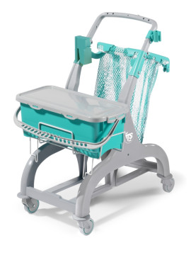 Тележка TTS Nick Hermetic 108 (1х20л, ведро зеленое, каркас серый)