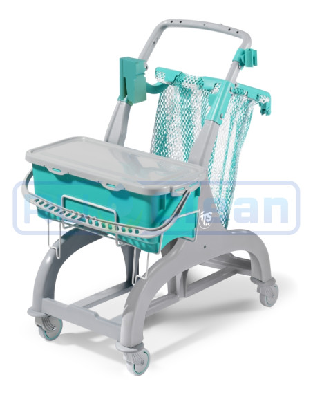 Тележка TTS Nick Hermetic 108 (1х20л, ведро зеленое, каркас серый)