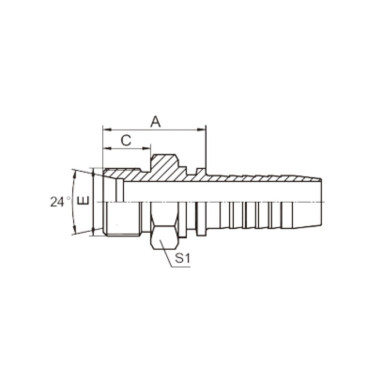 Фитинг высокого давления DKO-L (DN10, М16х1.5ш, оцинк) Robin