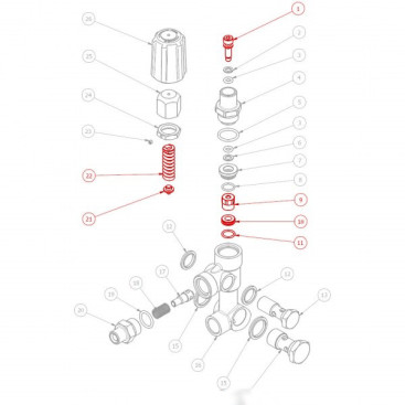 Ремкомплект уплотнений регулятора давления HAWK VBA