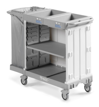 Тележка TTS Magic Hotel 880B (открытая, полки, держ. мешка 120л)