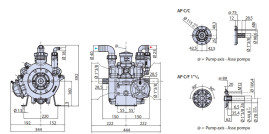 Мембранный насос AR 145 BP C/C (NBR, 20бар, 133л/мин, ВОМ 1"⅜)