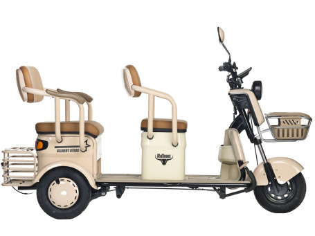 Трицикл электрический Rutrike Gelbert Atlas (48V/60V, 600 Вт, бежевый) (0000140-3023)
