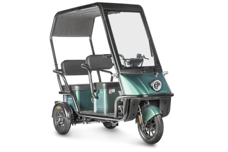 Трицикл электрический Wanshida NIPLA 500 60V 1000Вт (черно-зеленый)