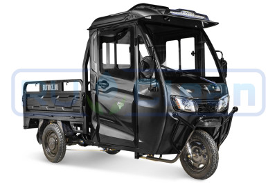 Трицикл электрический Rutrike КАРГО Кабина 1500 60V1000W (черный матовый)