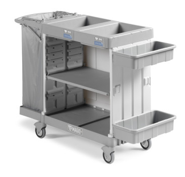 Тележка TTS Magic Hotel 885B (открытая, 2 корзины, полки, держ. мешка 120л)