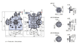Мембранный насос AR 160 BP C/F (BlueFlex, 20бар, 166.2л/мин, ВОМ 1"⅜-полый вал 25мм)