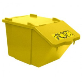 Контейнер мусорный TTS (желтый, полипропилен, 45л)